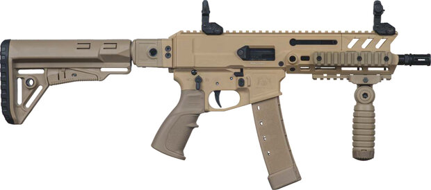 Huglu Mohac 8&quot; telescopic stock - color tan